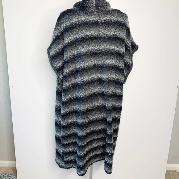 Jones New York Grey Black Striped Open Front Cardigan Women's Size X-Large XL - Picture 4 of 8